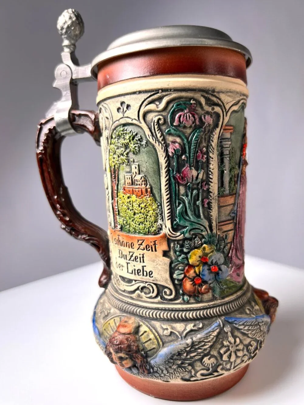 Vintage Thewalt West Germany Beer Stein Lovers /Mold #183 Courting Scene